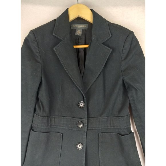 Banana Republic black jacket size 6 casual look - Picture 2 of 6